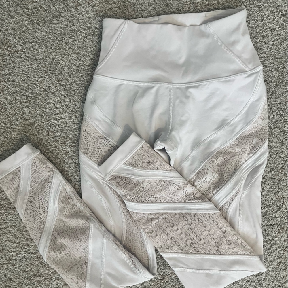 Lululemon White Lace Leggings